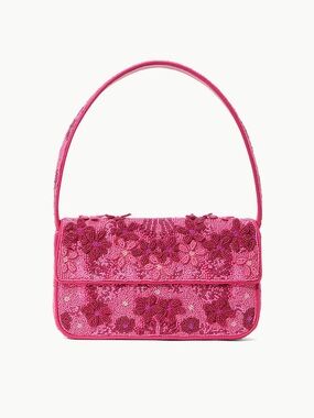 STAUD Tommy Beaded Bag Blossom Garden Party